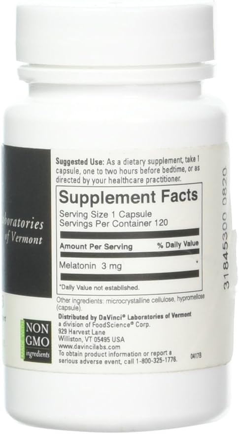 Davinci Labs Melatonin-3 3 mg 120 caps