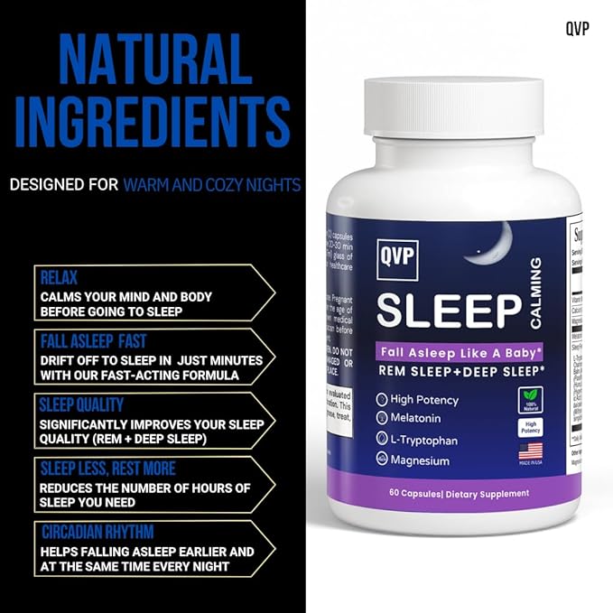 Deep Sleep Formula 60 Capsules All Natural Ingredients Improves Your Sleep Quality in A Natural Way Deep and REM Sleep