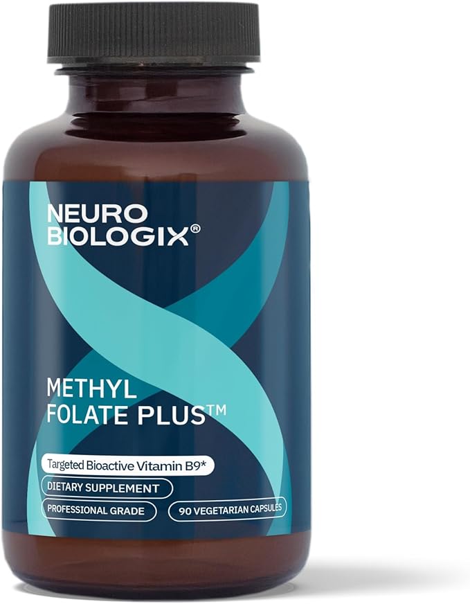 Neurobiologix Methyl Folate Plus Advanced Blend of L-5 Methylfolate Folinic Acid &amp B Vitamins Supports Healthy Methylation Brain &amp Heart Function for Men &amp Women Gluten Free 90 Capsu