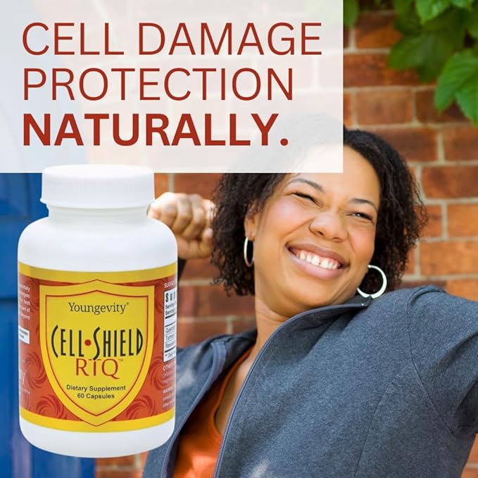 Youngevity Cell Shield RTQ | Powerful Antioxidant Support | Reservatrol | 60 Capsules - (4 Pack)