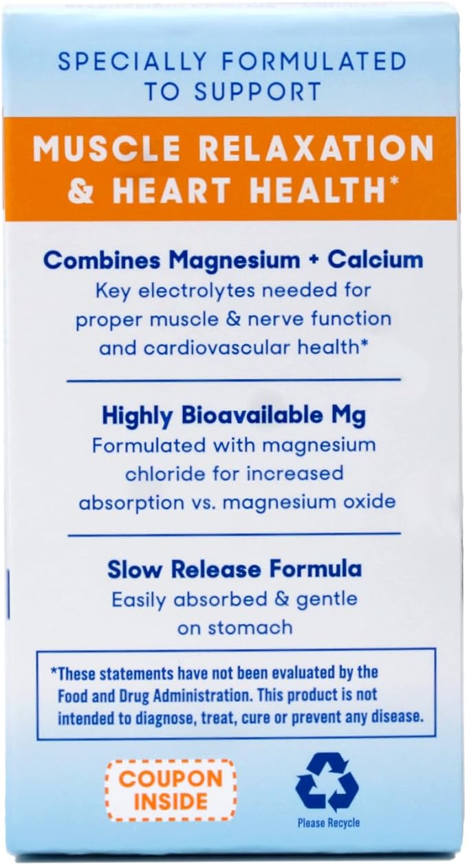 Slow Mag Magnesium Chloride and Calcium 60 Tablets each (Value Pack of 3)