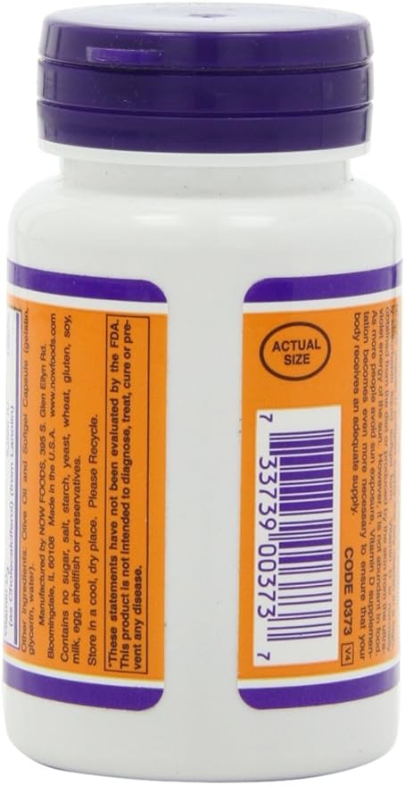 NOW Foods Vitamin D-3 5000 IU 240 Softgels (Pack of 2)