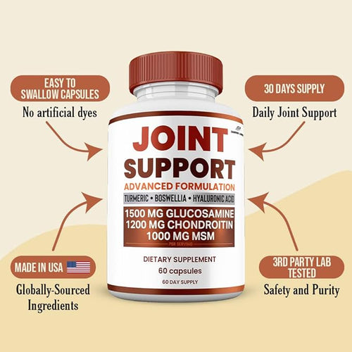 (5 Pack) Joint Support Capsules All Natural Premium Formula Maximum Strength Vitamin Joint Support Supplement Pills