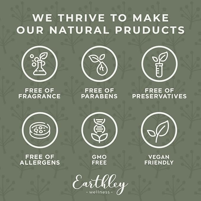 Earthley Wellness Magnesium Lotion Parent's Picks Award-Winner Magnesium Cream for Promoting Relaxation Rest &amp Muscle Recovery Natural Non-Itchy Fast-Absorbing Formula (6oz Original Lavend