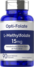 Carlyle L Methylfolate 15mg | 90 Capsules | Max Potency | Optimized and Activated | Non-GMO Gluten Free | Methyl Folate 5-MTHF | by Opti-Folate