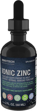 Innotech Nutrition Liquid Ionic Zinc Immune Function &amp Skin Health Support High Absorption Zinc Gluconate &amp Ascorbate 60 ml