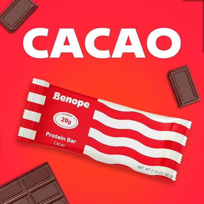 Benope Protein bar Cacao protein bar 60g x 12ea high protein low sugar low carb gluten free energy bar nutritious snack high protein snacks