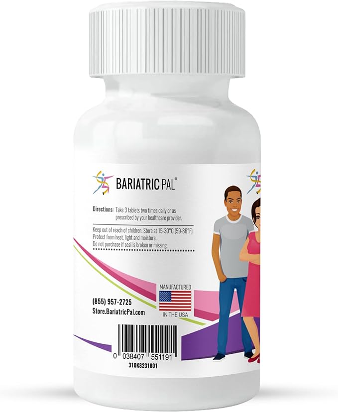 BariatricPal 30-Day Bariatric Vitamin Bundle Multivitamin ONE 1 per Day! Capsule with 45mg Iron Easy Swallow Calcium Citrate (600mg) and D3 Coated Tablets