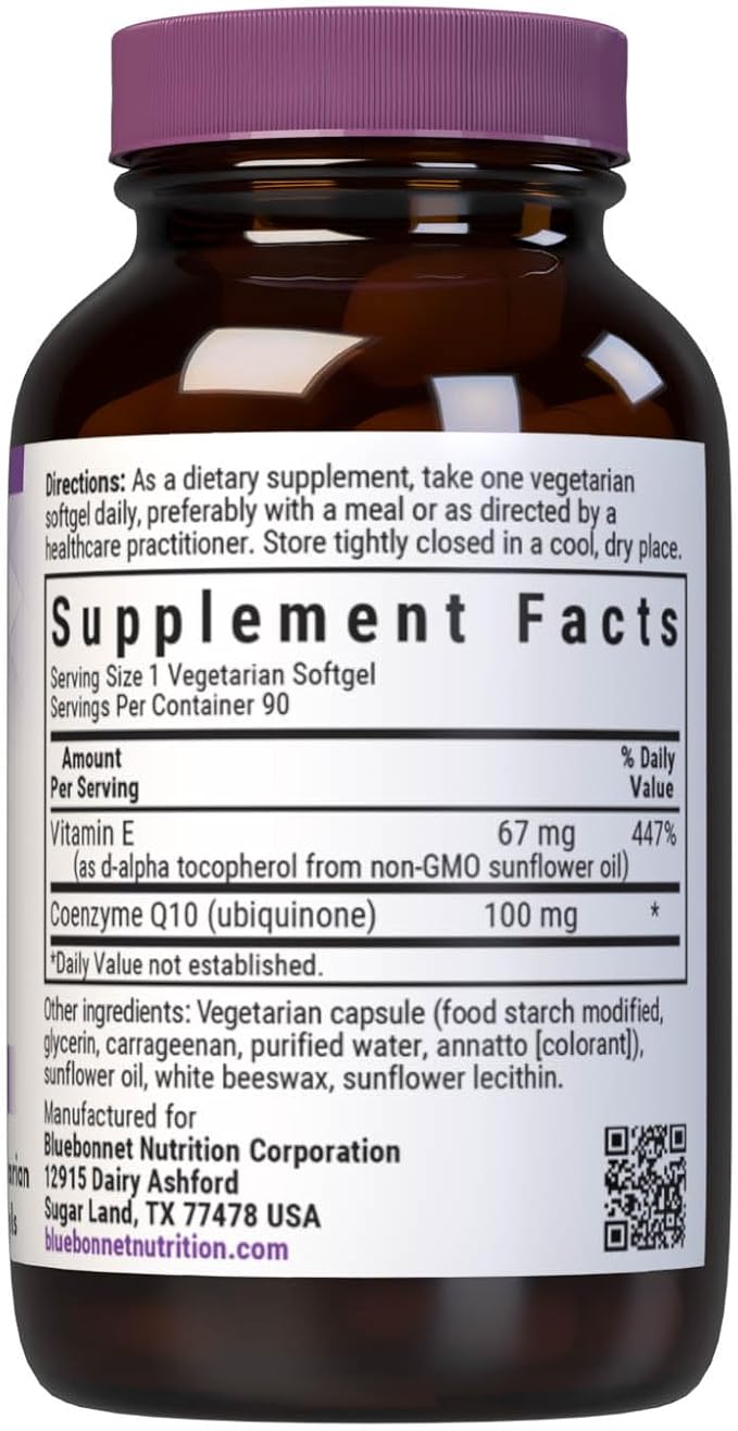 Bluebonnet CoQ-10 Vegetarian Softgels 100 mg 90 Count