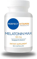 60mg Extra Strength Melatonin MAX - High Dosage Melatonin Vegan Non-GMO Gluten-Free (1-Pack)