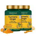 VAHDAM Turmeric Ginger 1900mg - with 1500mg Curcuminoids | Added Ginger &amp Piperine for Fast Absorption | Supports Joint Health and Mobility | 90 Capsules (Pack of 2)