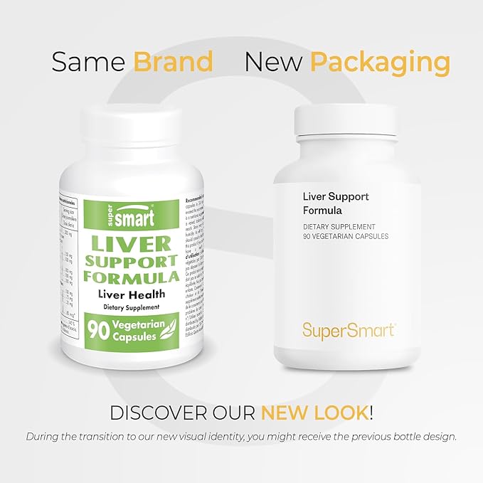 Supersmart - Liver Support Formula - with Extract of Milk Thistle Standardized to 80% Silymarin - Ginkgo Biloba &amp N-Acetyl-cysteine - Detox Supplement | Non-GMO &amp Gluten Free - 90 Vegetarian C