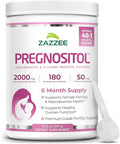 Zazzee PREGNOSITOL Powder 6 Month Supply Myo-Inositol and D-Chiro-Inositol 40:1 Fertility Blend Free Scoop for Exact Dosage Premium Balanced Formula 180 Servings Vegan All-Natural and Non-GMO