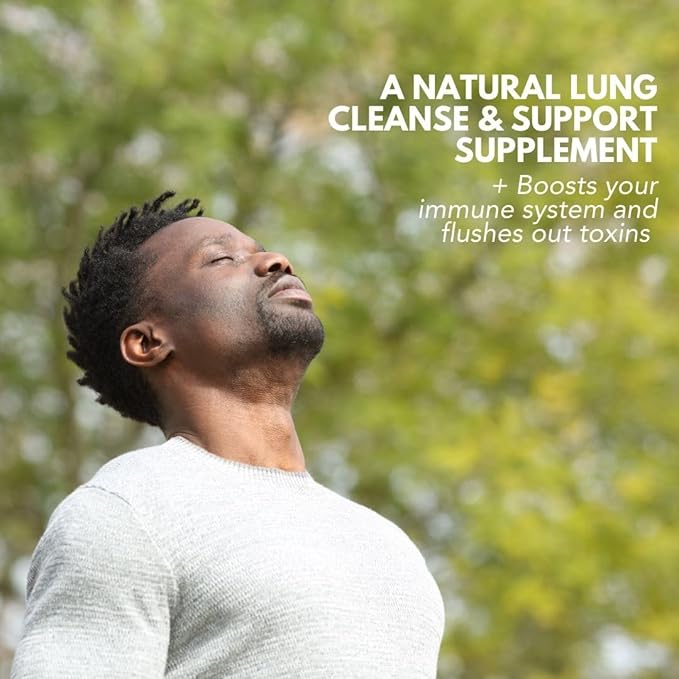 Adv. Pure Lung | Lung Cleanse and Detox | Herbal Respiratory Supplement for Lung Support with Chaga Mushroom Curcumin Turmeric Honeysuckle Flower Astragalus Quercetin Pomegranate