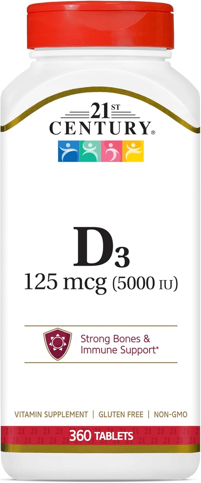 21st Century D 5000 IU Tablets 360 Count (Pack of 2)