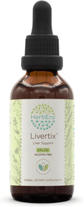 HerbEra Livertix B60 Alcohol-Free Extract Tincture Concentrated Liquid Drops Natural: Milk Thistle Seed Turmeric Root Yellow Dock Root Dandelion Root Beetroot Ginger Root. Liver Support 2 Fl Oz