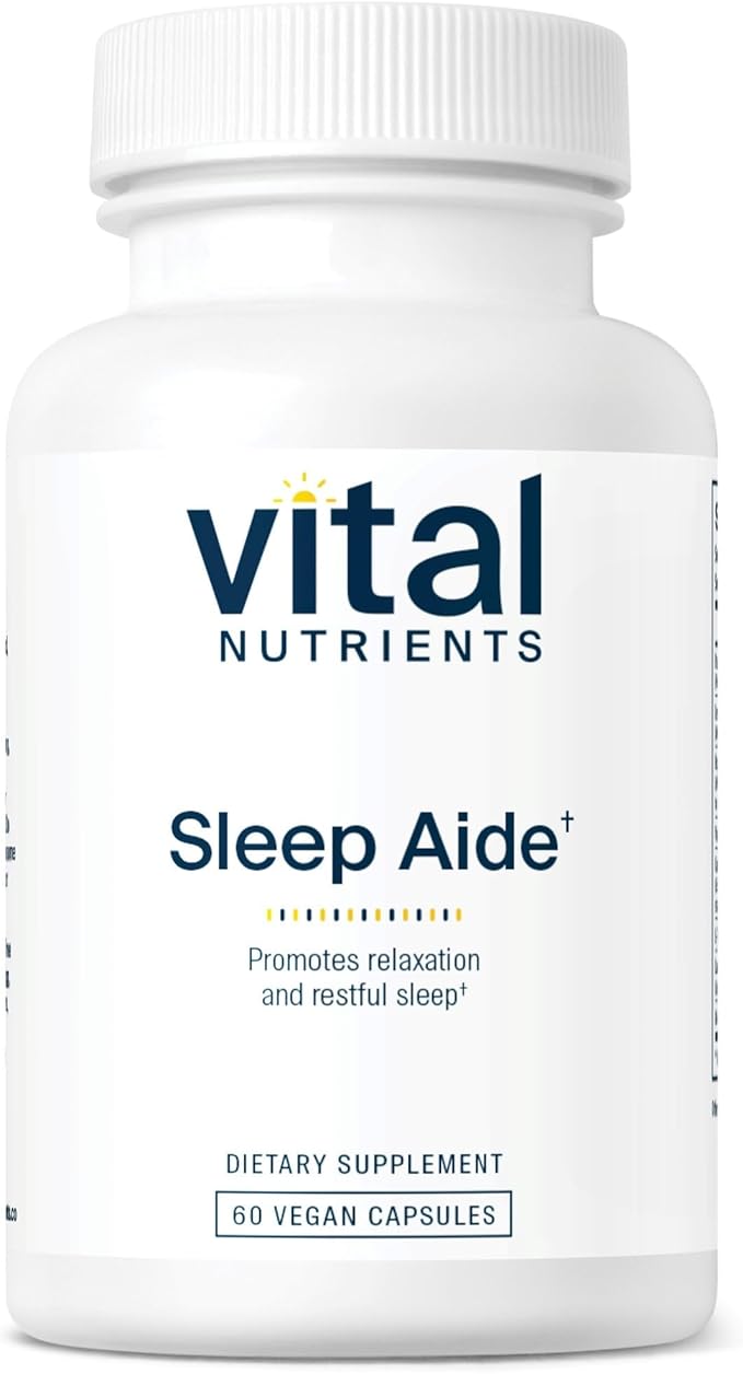 Vital Nutrients - Vegan Sleep Supplement - Promotes Relaxation and Restful Sleep - Natural for Adults - Soothing Lavender Scent - Gluten Dairy Soy Free - 60 Capsules