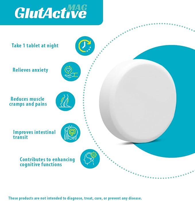 MAG | 750mg of Magnesium Glycinate Taurate Aspartate Gluconate &amp Citrate for Muscles Nerves &amp Energy | High Absorption | Sugar Free | 30 Chewable Tablets