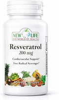 New Life Resveratrol 50mg Cardiovascular Support 60 Veg Capsules