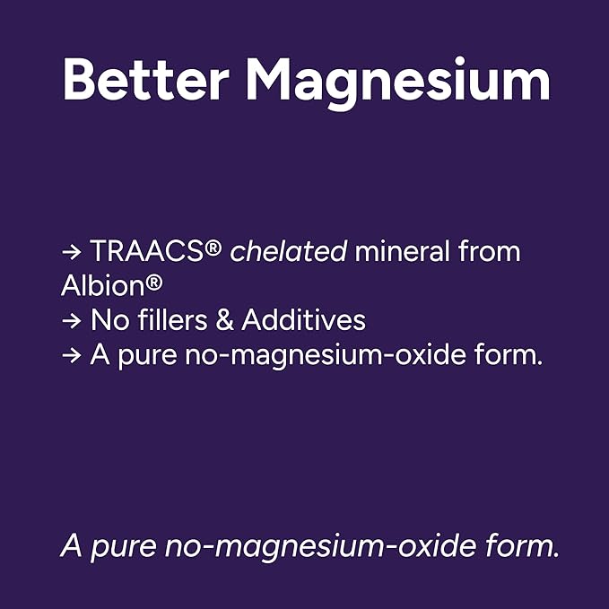 Low Dose Magnesium Glycinate - 70 mg per Serving - 90 Capsules Easy to Swallow