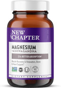 New Chapter Magnesium + Ashwagandha Supplement 325 mg with Magnesium Glycinate for Muscle Relaxation &amp Recovery Heart Nerve &amp Bone Health 2.5X Absorption Non-GMO - 90 ct (3 Month Supply)