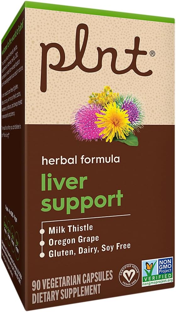 plnt Liver Support a Herbal Formula with Milk Thistle &amp Oregon Grape (90 Vegetarian Capsules)