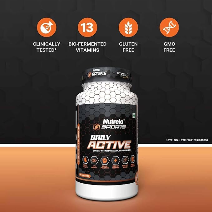 Generic Daily Active Multivitamin for Men &amp Women | Biofermented Vitamins Minerals for Energy Immunity Brain Eye &amp Heart Health - 90 Capsule