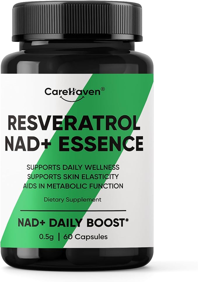 NAD+ Resveratrol Essence Capsules - 5mg NAD+ &amp Lion's Mane Mushroom - Supports Healthy Cell Function &amp Daily Wellness - 60 Active Dietary Capsules (1PCS)