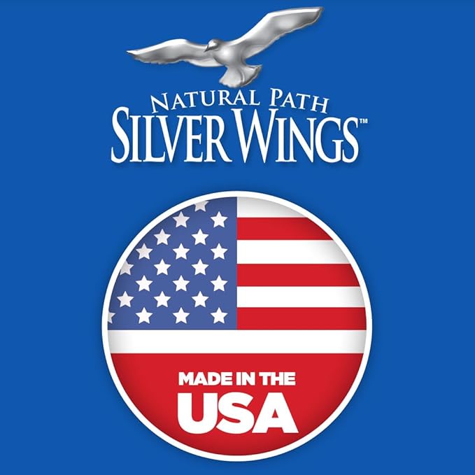 Natural Path Silver Wings Colloidal Silver 500ppm (2500mcg) Immune Support Supplement 16 fl. oz.