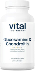 Vital Nutrients Glucosamine &amp Chondroitin - Healthy Cartilage Mobility and Joint Support Supplement - Gluten Dairy Soy Free - Non-GMO - 120 Capsules