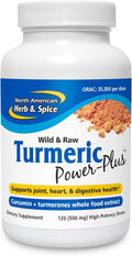 NORTH AMERICAN HERB &amp SPICE Turmeric Power-Plus - 120 Count - Curcumin &amp Turmerones Whole Food Extract - Joint Heart &amp Digestive Health Support - Antioxidant - Non-GMO - 60 Servings