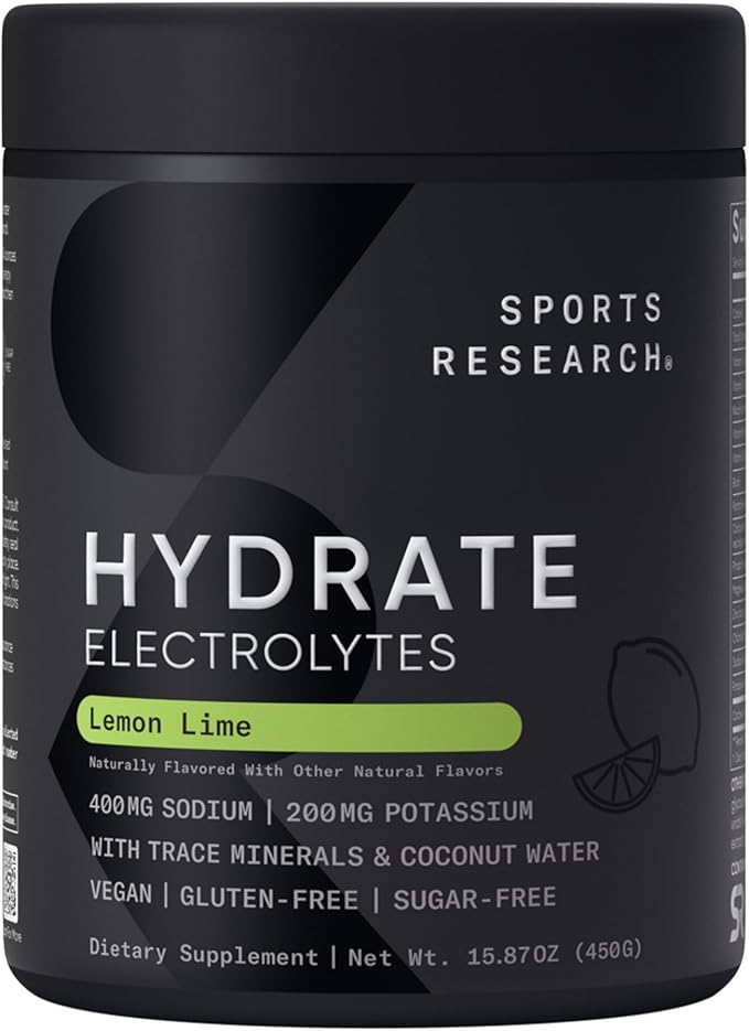 Sports Research® Gym Pro Pack - Creatine Monohydrate Powder w/Creapure Gain Lean Muscle Improve Performance Support Workout Recovery + Hydrate Electrolytes Powder with Vitamins Minerals and Coconut