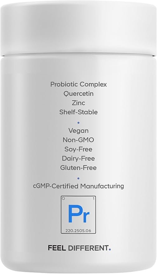Codeage Probiotic+ 50 Billion CFU** Supplement - 12-Strain Probiotic Blend Organic Prebiotic Fiber Postbiotics Vitamin D3 Zinc Bisglycinate Quercetin - for Men &amp Women - Non-GMO - 30 Capsules