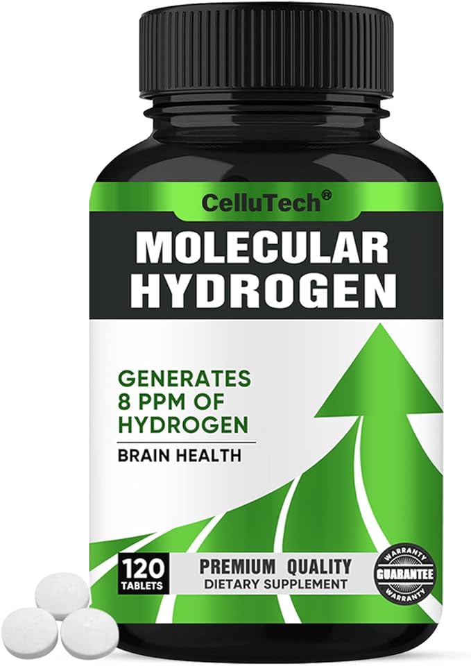 H2 Molecular Hydrogen Water Tablets with Magnesium120 Tablets Fast-Dissolving H2 Molecular Hydrogen Supplements Supports Brain Health and Cognitive FunctionNon-GMO Gluten Free