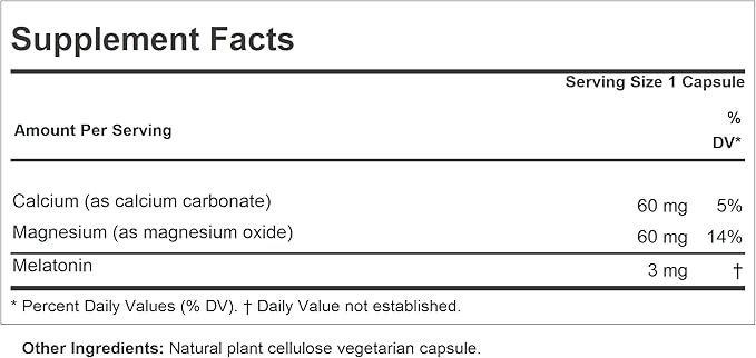 ANDREW LESSMAN Melatonin-3 mg - 240 Capsules - Physiologically Balanced Levels to Naturally Promote Restful Sleep. Regulates Daily Circadian Rhythm. Facilitates Sleep. No Morning Hangover