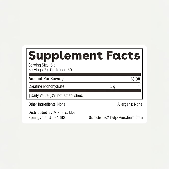 MIXHERS Creatine | 30 Servings Unflavored | Supports Energy Vitality Muscle Function &amp Metabolic Wellness | Designed to Support Women’s Health &amp Wellness at Every Stage
