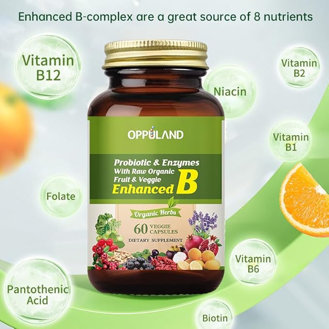 Vitamin B Complex-Vitamin B Supplement-Promotes Immune Health-60 Veggie Capsules