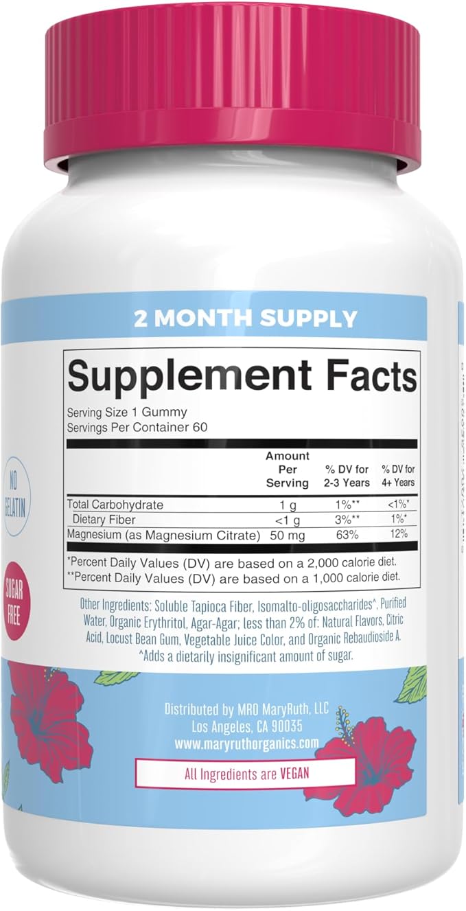 MaryRuth's Gummies for Kids–USDA Organic Multivitamin (Mixed Berry &amp Cherry) &amp Magnesium Calm (Hibiscus) | No Gelatin! | Vitamins for Immunity Gut Health &amp Overall Wellness | Vegan Non