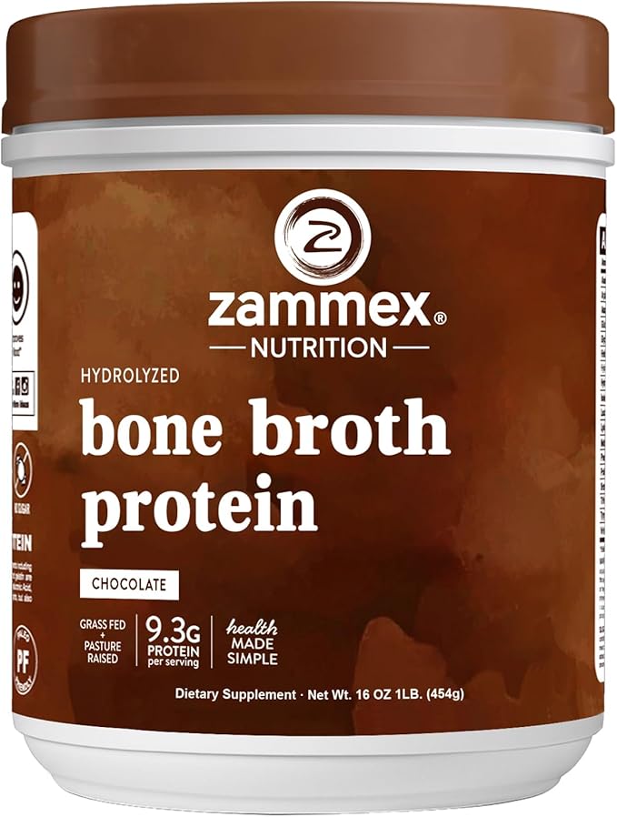 Zammex Bone Broth Protein Powder Chocolate+Vanilla Flavor