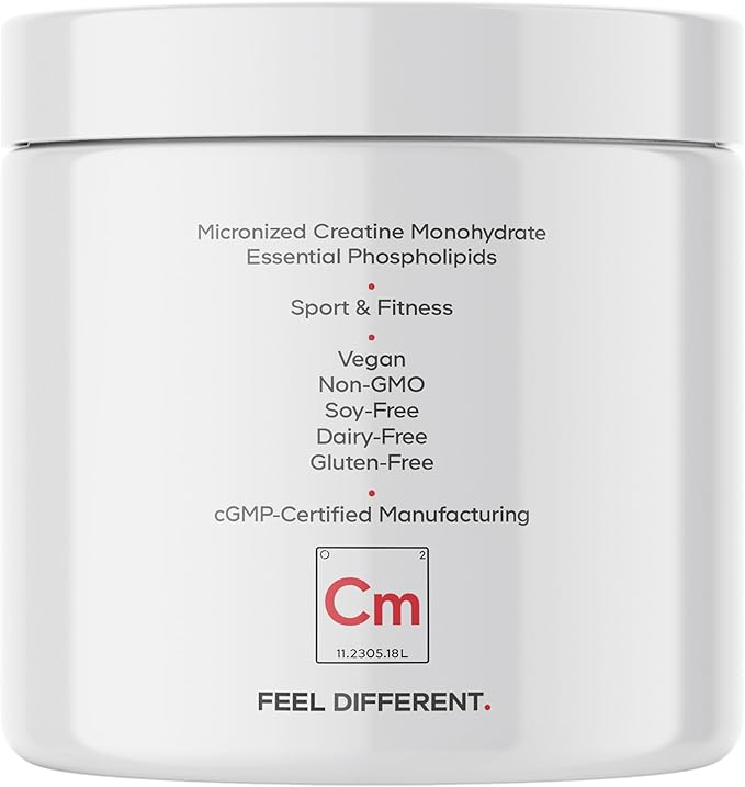 Codeage Liposomal Creatine Powder Supplement Pure Creatine Monohydrate 5000mg Pre Workout &amp Post Workouts - Unflavored Creatine Micronized Creatine Powder - Creatinine for Sports - 30 Servings