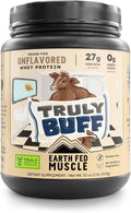 Earth Fed Muscle Truly Buff Truly Grass Fed Whey Protein Isolate - No Artificial Ingredients Soy Free Gluten Free Non-GMO and Hormone Free (2 Pound 30 Servings Unflavored)