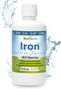 Liquid Iron Supplement for Women - High Potency Sublingual Iron Drops - Vegan Liquid - Tasteless Flavor - Premium Supplement for Men Women &amp Kids - 32 Ounces - Nutrinoche
