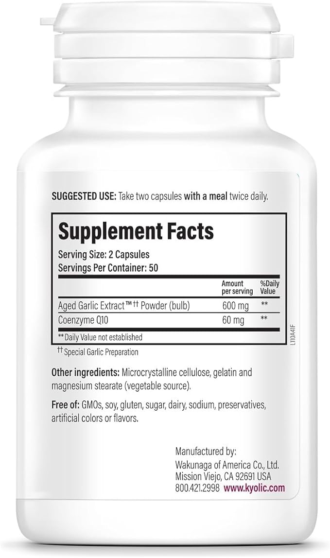 Kyolic Aged Garlic Extract Formula 110 CoQ10 Cardiovascular* 100 Capsules