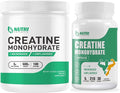 Creatine Monohydrate Powder 500 Grams &amp Creatine Capsules Pure Micronized Creatine Supplements for Building Muscle Pre &amp Post Workout Creatine Powder Non-GMO Unflavored