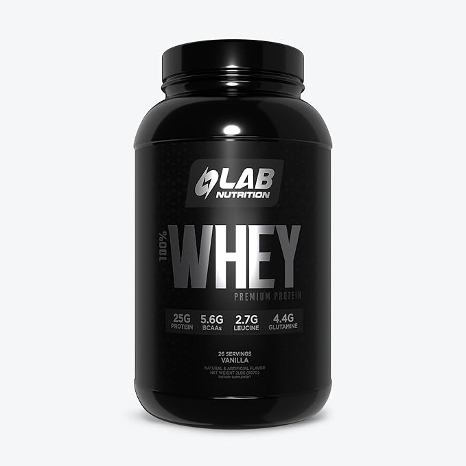 Premium Whey Protein Powder 25g Protein Gluten Free 2 lb (32 oz) 25 Servings (Vanilla)