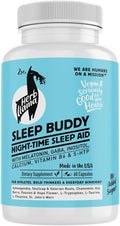 Sleep Buddy™ Natural Sleep Aid for Adults - Yale-Clinician-Curated 8 Ingredient Sleep Formula with Melatonin Ashwagandha GABA 5-HTP &amp Passionflower - 60 Capsules 30 Servings