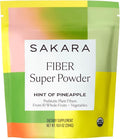 SAKARA Fiber Super Powder - Pineapple Flavor Prebiotic Fiber Powder High Fiber &amp Digestive Enzymes Organic Fiber Supplement Powder Daily Fiber Drink Acacia Fiber Powder