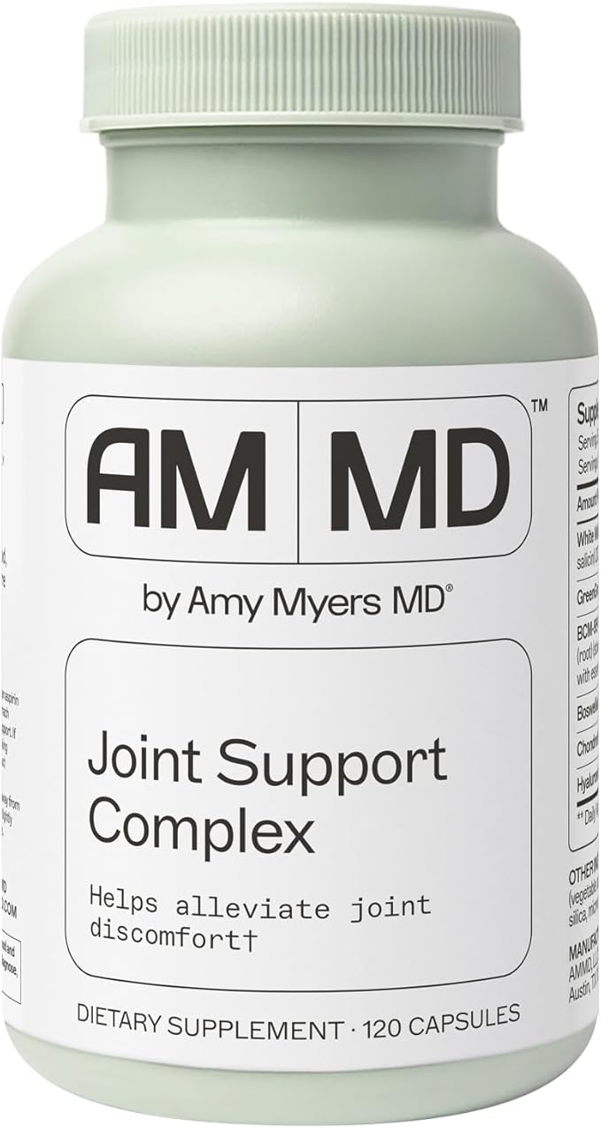 Amy Myers MD SynoComplete - Joint Comfort &amp Flexibility Support - Formula with White Willow Bark Extract &amp Hyaluronic Acid - Supplement for Joint Mobility Support - 120 Capsules (60 Servings)