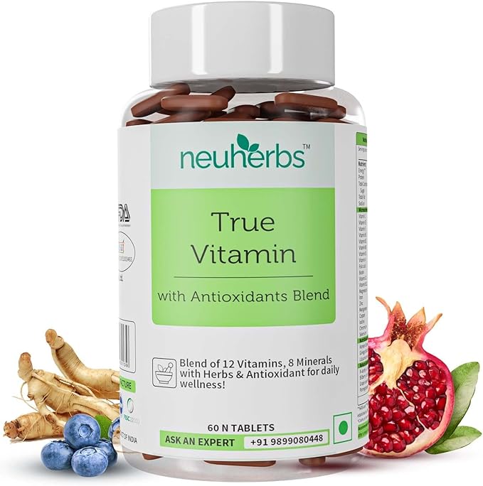 Viva Multivitamin | True Vitamin for Men and Women with Antioxidant &amp Herbs Blend Vitamin C D3 ZincVitamin Ginseng Extract for Energy Stamina &amp Immunity 60 Multivitamin Tablets