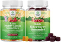 Bundle of Plant Based Kids Multivitamin Gummies with Vitamins A C D3 E B &amp Zinc for Immunity and Sambucus Elderberry for Kids Health - Black Elderberry Gummies with Zinc &amp Vitamin C for Immune